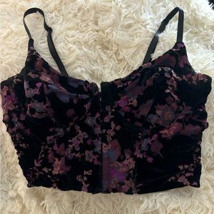 corset top with flowers